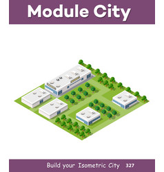 Trees set 3d isometric Royalty Free Vector Image