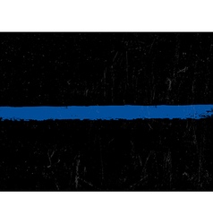 Download American flag with thin blue line grunge aged Vector Image