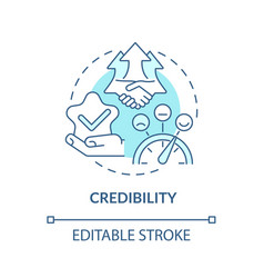 Credibility concept infographics Royalty Free Vector Image