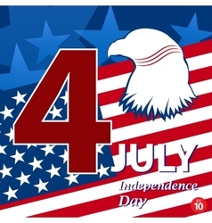 Patriotic American Symbol for Holiday Eagle Vector Image