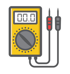 Digital multimeter line icon build and repair Vector Image