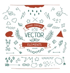 Set of hand drawn elements Royalty Free Vector Image