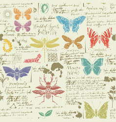 Colorful beetle seamless pattern Royalty Free Vector Image