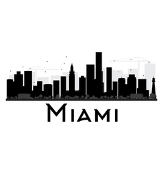 Miami Florida city skyline silhouette Royalty Free Vector