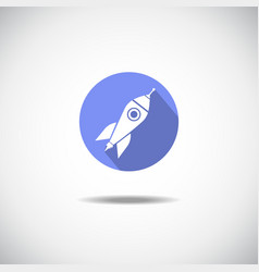 Start up concept symbol space roket ship sky icon Vector Image