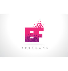 Ef E F Letter Logo With Pink Purple Color And Vector Ef E F Letter Logo With Pink Purple Color And Vector