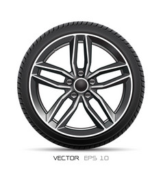 aluminum wheel car tire style sport vector image