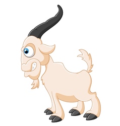 Cartoon happy animal goat Royalty Free Vector Image