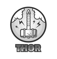 Thors hammer - mjollnir and the scandinavian Vector Image