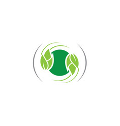 Leaf circle 3d logo Royalty Free Vector Image - VectorStock