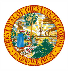 Florida state seal Royalty Free Vector Image - VectorStock