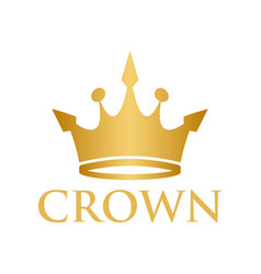 Set crowns logo monogram silhouette thin line Vector Image