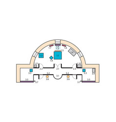 Architectural plan christian orthodox church Vector Image