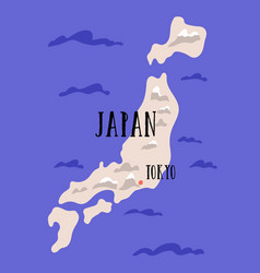 Japan map Royalty Free Vector Image - VectorStock