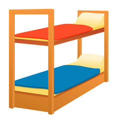 Bunk bed icon cartoon style Royalty Free Vector Image