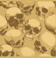 Seamless pattern with evil skull Royalty Free Vector Image