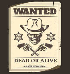 Wanted poster Royalty Free Vector Image - VectorStock