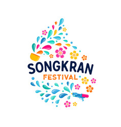 Songkran - water festival in thailand thai new Vector Image