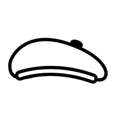 Red French felt beret icon cartoon style Vector Image