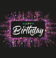 Happy birthday typography design for greeting Vector Image