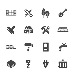 House exterior icons Royalty Free Vector Image