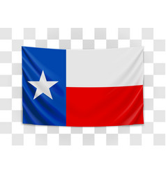 Hanging flag of texas state flag concept Vector Image