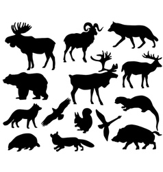 Animals on map europe Royalty Free Vector Image