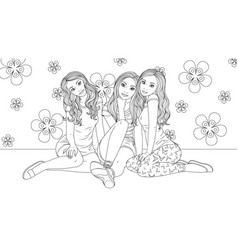 A beautiful young nude Royalty Free Vector Image(01)