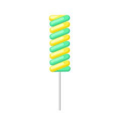 Yellow lollipop on a white Royalty Free Vector Image