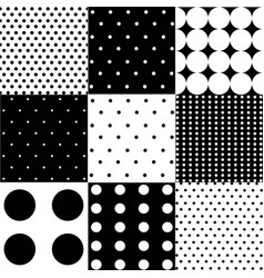 White dots on black background seamless pattern Vector Image