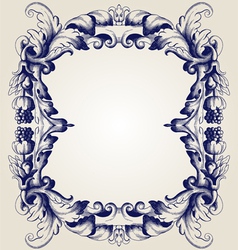 Baroque frame Royalty Free Vector Image - VectorStock