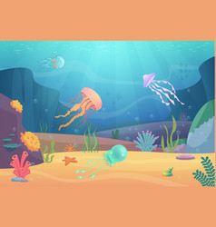 Underwater scene Royalty Free Vector Image - VectorStock