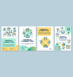 Resource saving tips brochure template Royalty Free Vector