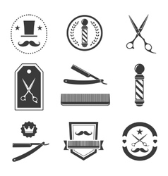 Barber Shop Logo Labels Badges Vintage Royalty Free Vector