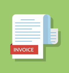 concept of the invoiced document payment document vector image