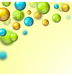 Blue molecule 3d background Royalty Free Vector Image