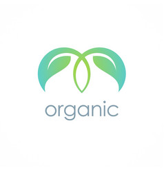 Green leaf organic logo Royalty Free Vector Image