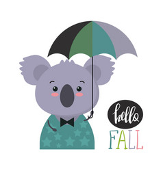 Baby shower greeting card with koalas boy and girl