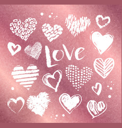 Rose gold love hearts