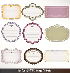 Frame labels set ornamental vintage Royalty Free Vector