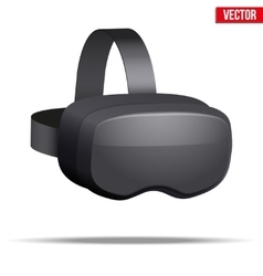 Original stereoscopic 3d VR headset and skull Vector Image