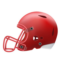 Red motorcycle helmet front view isolated on a Vector Image