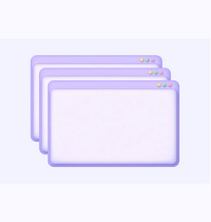 Old browser interface template isolated browser Vector Image