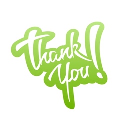 Thank you lettering greeting card Royalty Free Vector Image