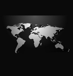 Geometric world map isolated on black background Vector Image