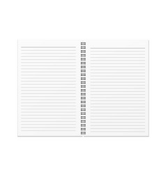 Open blank notebook template Royalty Free Vector Image