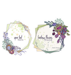 Two hand drawn graphic Royalty Free Vector Image