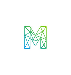 Pixel letter m logo icon design Royalty Free Vector Image