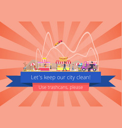 Clean planet motivation poster on white backdrop Vector Image