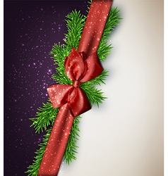 Christmas background with red bow Royalty Free Vector Image